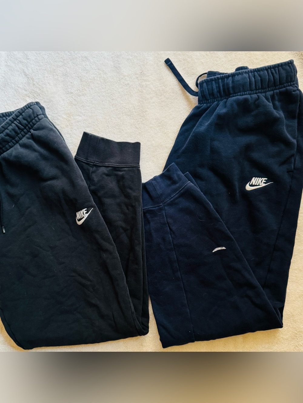 Nike Women’s Fleece Jogger Sweatpants Bundle Size Medium Black & Navy